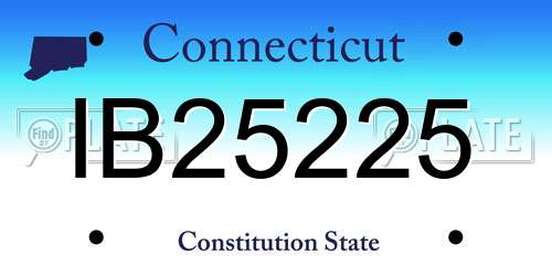IB25225 Connecticut License Plate