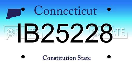 IB25228 Connecticut License Plate