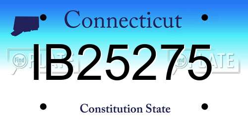 IB25275 Connecticut License Plate