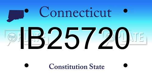 IB25720 Connecticut License Plate