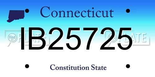 IB25725 Connecticut License Plate