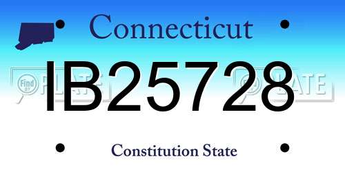 IB25728 Connecticut License Plate