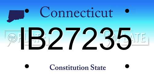IB27235 Connecticut License Plate