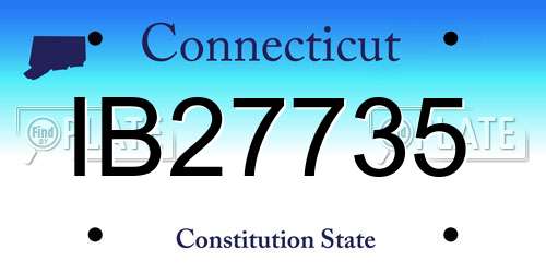 IB27735 Connecticut License Plate