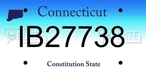 IB27738 Connecticut License Plate