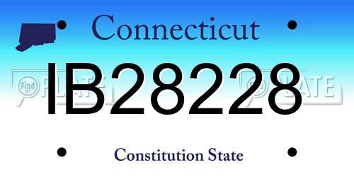 IB28228 Connecticut License Plate