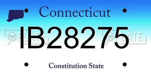 IB28275 Connecticut License Plate