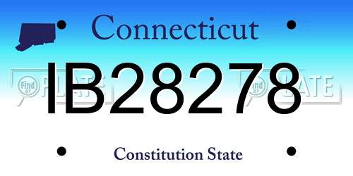 IB28278 Connecticut License Plate