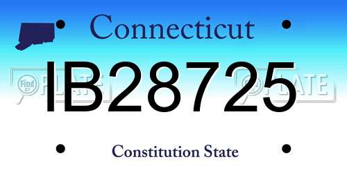 IB28725 Connecticut License Plate