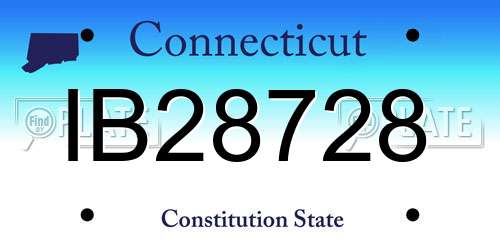 IB28728 Connecticut License Plate