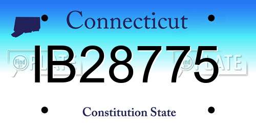 IB28775 Connecticut License Plate