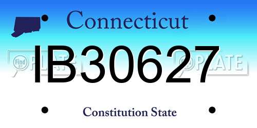 IB30627 Connecticut License Plate