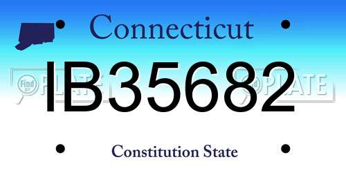 IB35682 Connecticut License Plate