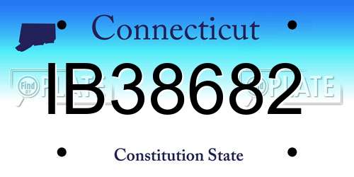 IB38682 Connecticut License Plate