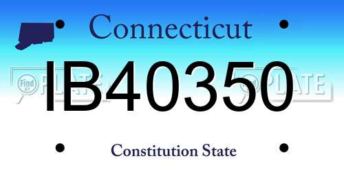 IB40350 Connecticut License Plate