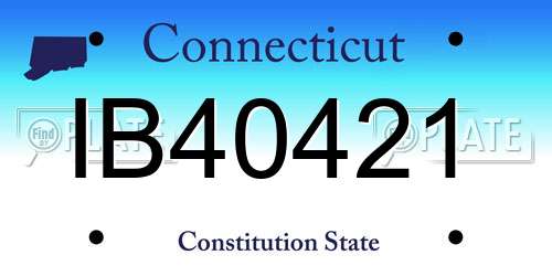 IB40421 Connecticut License Plate