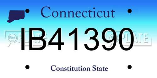 IB41390 Connecticut License Plate