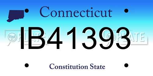 IB41393 Connecticut License Plate
