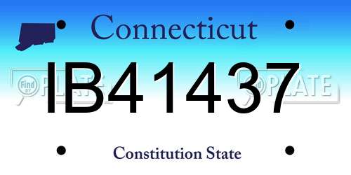 IB41437 Connecticut License Plate