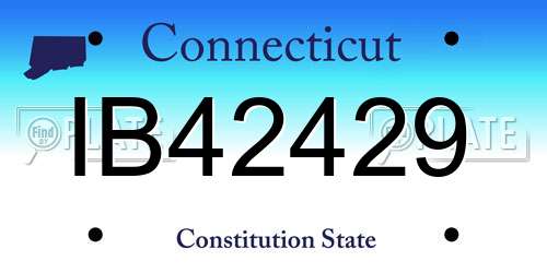IB42429 Connecticut License Plate