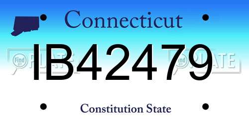 IB42479 Connecticut License Plate