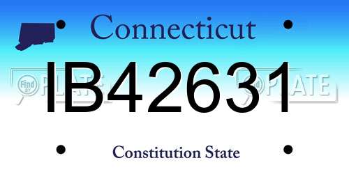IB42631 Connecticut License Plate