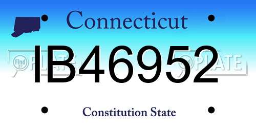 IB46952 Connecticut License Plate