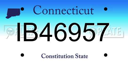 IB46957 Connecticut License Plate