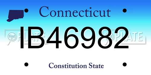 IB46982 Connecticut License Plate