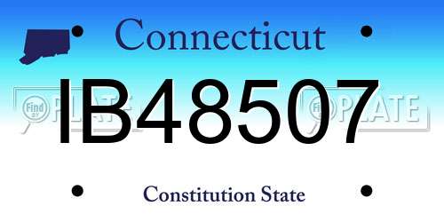IB48507 Connecticut License Plate