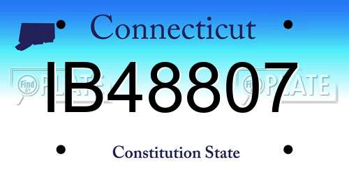 IB48807 Connecticut License Plate