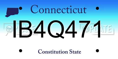 IB4Q471 Connecticut License Plate