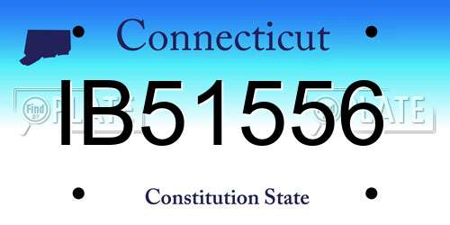 IB51556 Connecticut License Plate