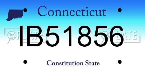 IB51856 Connecticut License Plate