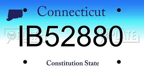 IB52880 Connecticut License Plate