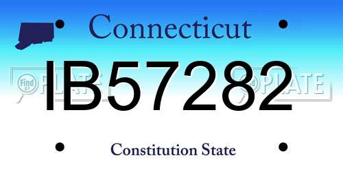 IB57282 Connecticut License Plate