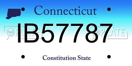 IB57787 Connecticut License Plate