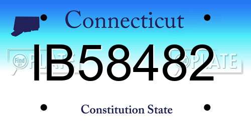 IB58482 Connecticut License Plate