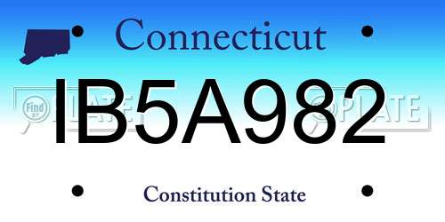 IB5A982 Connecticut License Plate