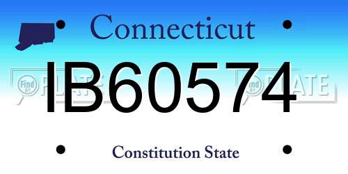 IB60574 Connecticut License Plate