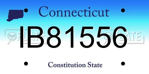 IB81556 Connecticut License Plate