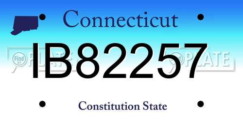 IB82257 Connecticut License Plate