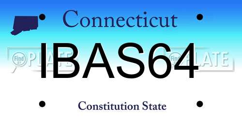 IBAS64 Connecticut License Plate