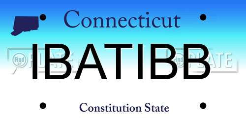 IBATIBB Connecticut License Plate
