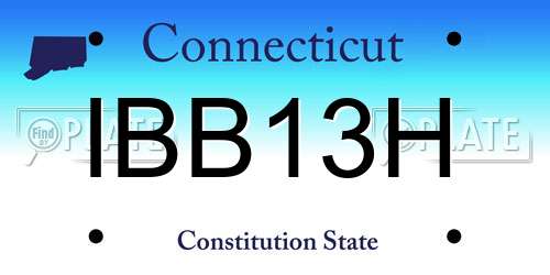 IBB13H Connecticut License Plate
