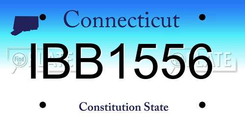 IBB1556 Connecticut License Plate