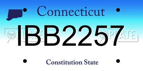 IBB2257 Connecticut License Plate