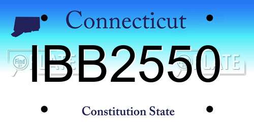 IBB2550 Connecticut License Plate