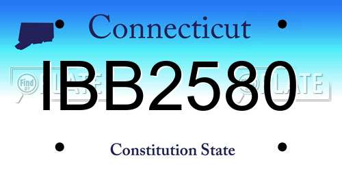 IBB2580 Connecticut License Plate