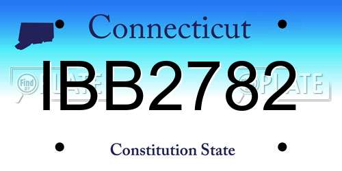 IBB2782 Connecticut License Plate